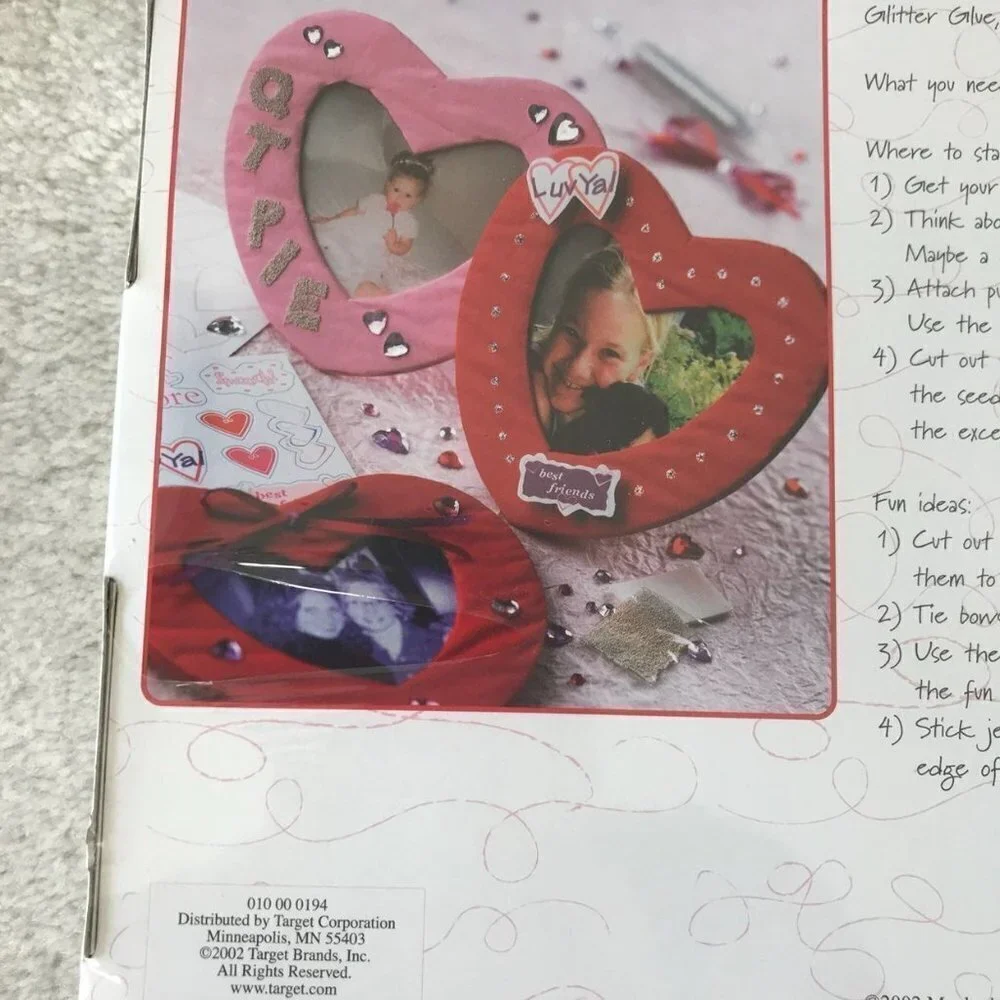 Valentines Craft Kits 2 Mini Gift Boxes Kits & 1 Picture Frame Kit